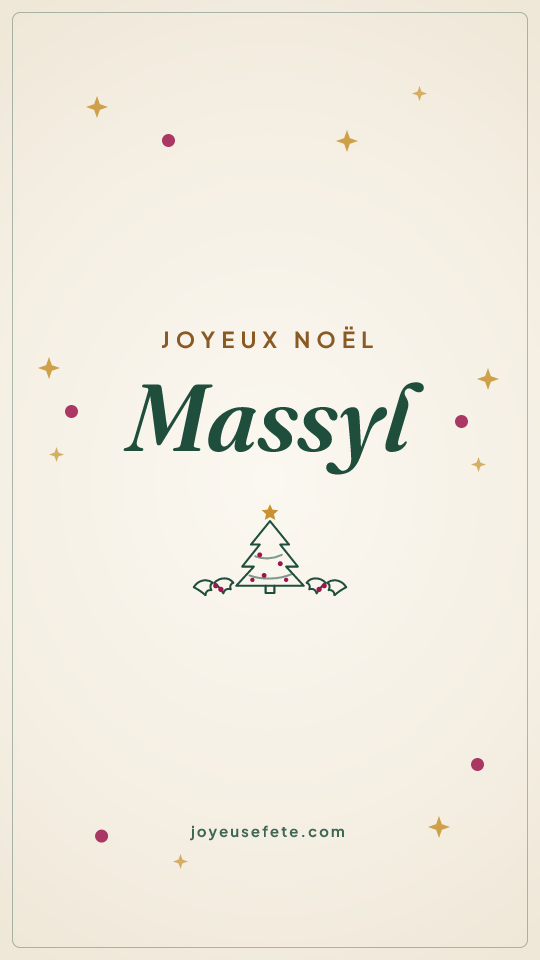 Image « Joyeux Noël Massyl » au format story