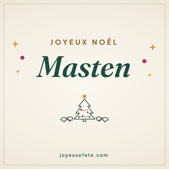 Image carrée « Joyeux Noël Masten » pour WhatsApp