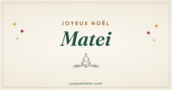 Image « Joyeux Noël Matei » au format large