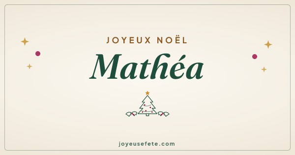 Image « Joyeux Noël Mathéa » au format large