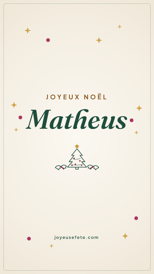 Image « Joyeux Noël Matheus » au format story
