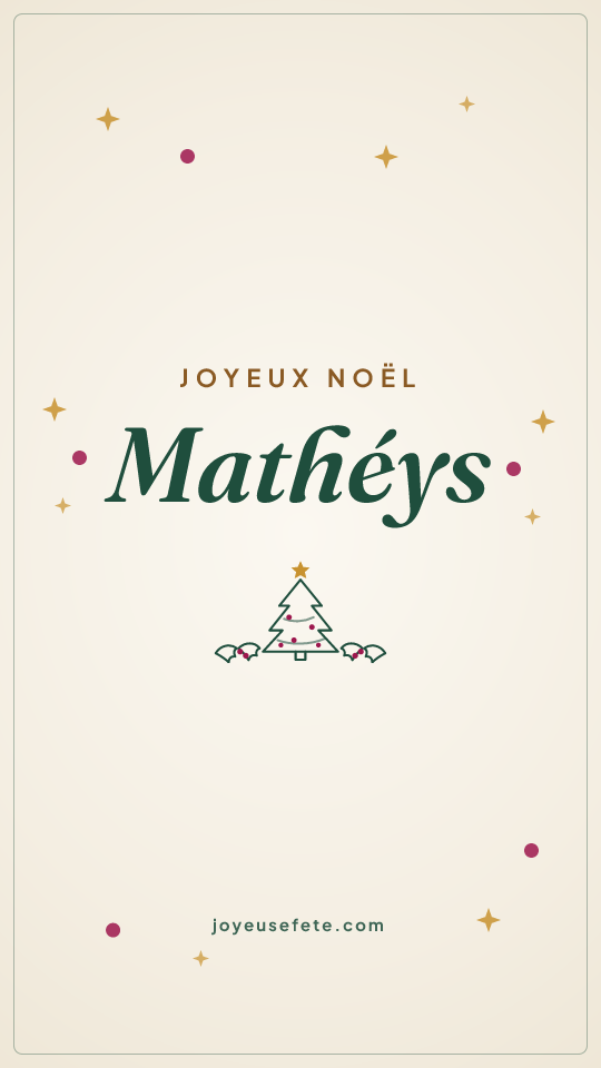 Image « Joyeux Noël Mathéys » au format story
