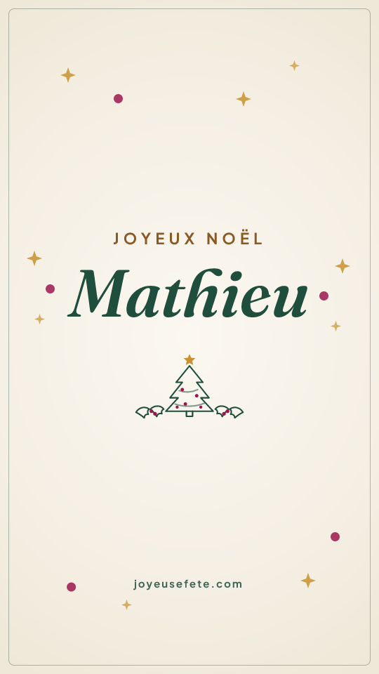 Image « Joyeux Noël Mathieu » au format story