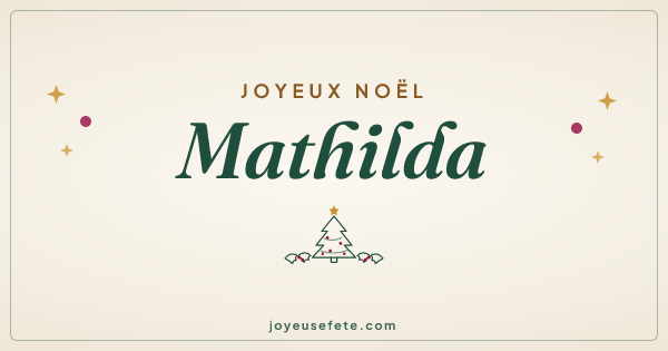 Image « Joyeux Noël Mathilda » au format large