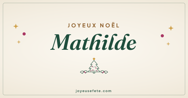Image « Joyeux Noël Mathilde » au format large
