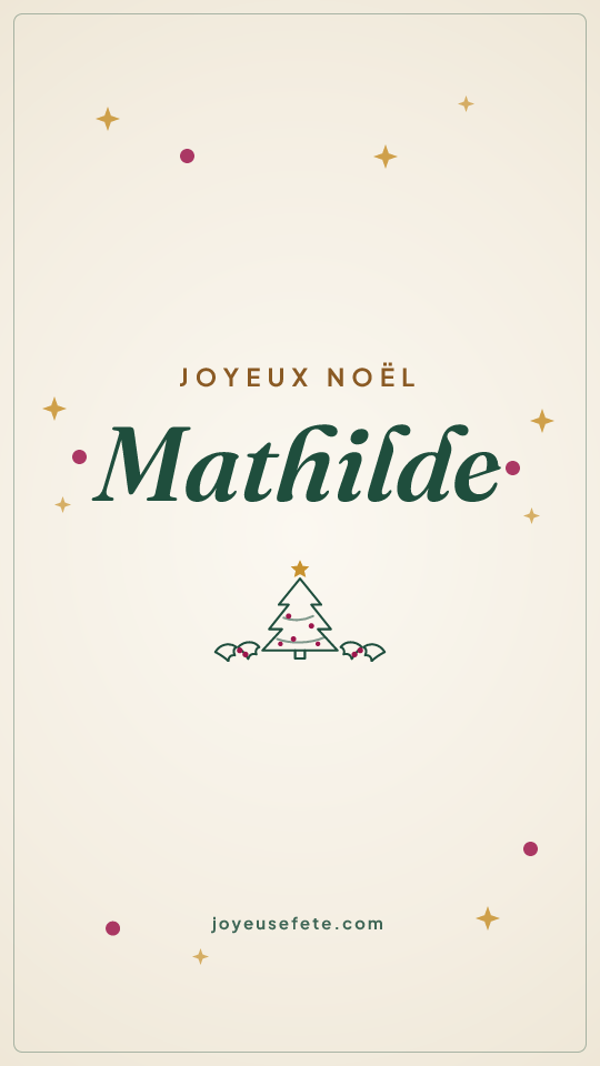 Image « Joyeux Noël Mathilde » au format story