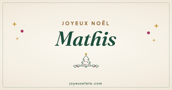 Image « Joyeux Noël Mathis » au format large