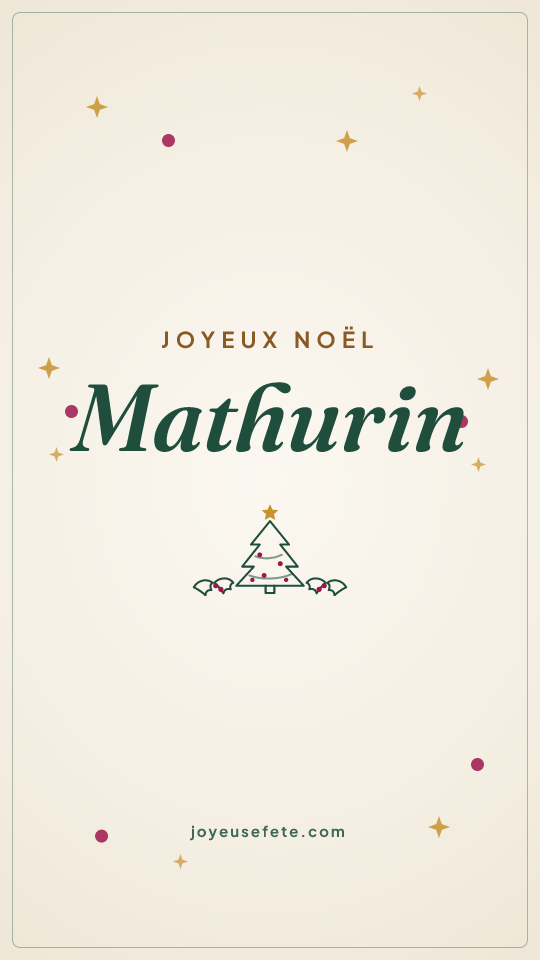Image « Joyeux Noël Mathurin » au format story