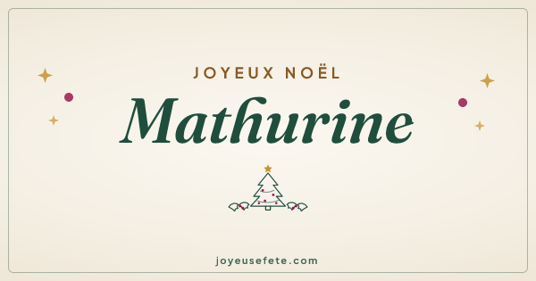 Image « Joyeux Noël Mathurine » au format large