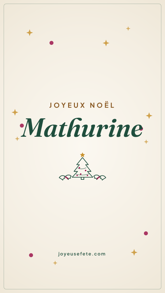 Image « Joyeux Noël Mathurine » au format story
