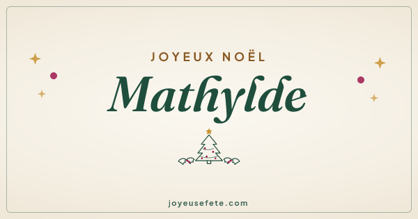 Image « Joyeux Noël Mathylde » au format large