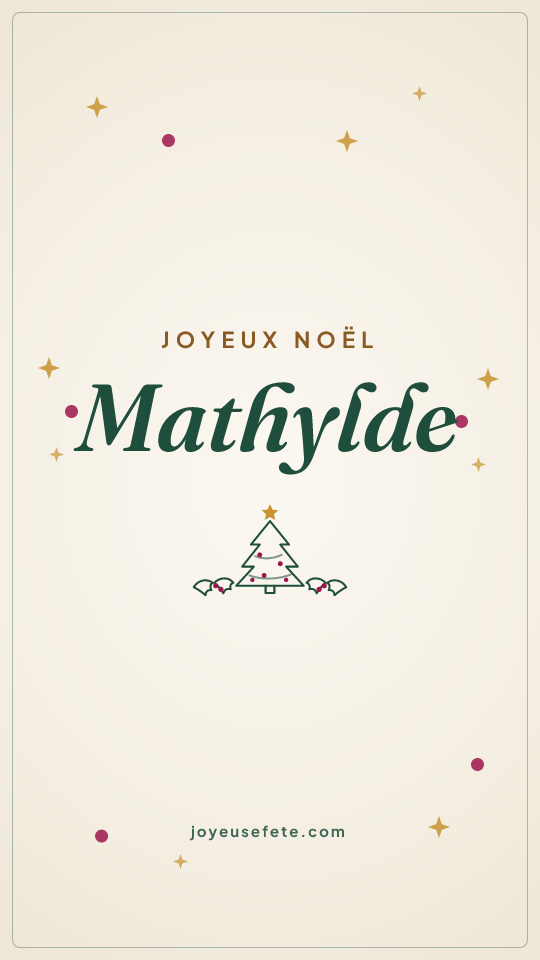 Image « Joyeux Noël Mathylde » au format story