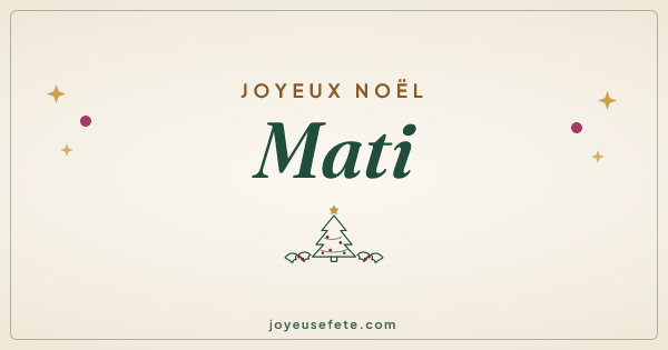 Image « Joyeux Noël Mati » au format large