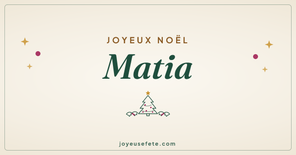 Image « Joyeux Noël Matia » au format large