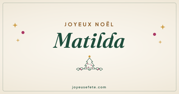 Image « Joyeux Noël Matilda » au format large