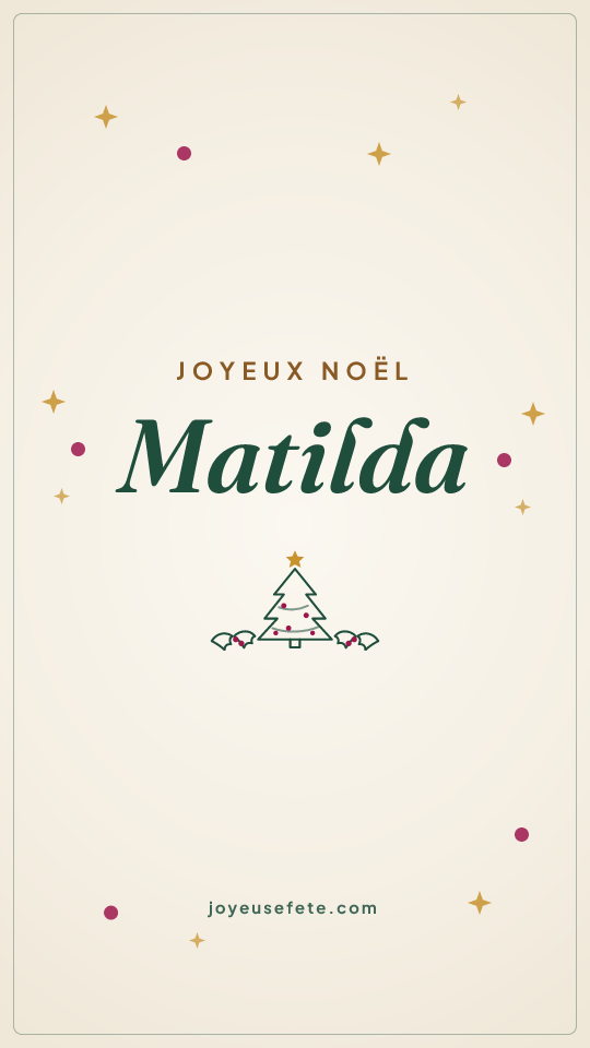 Image « Joyeux Noël Matilda » au format story