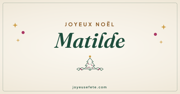 Image « Joyeux Noël Matilde » au format large