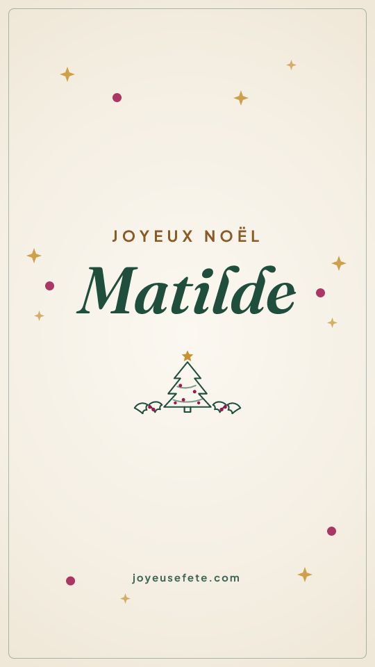 Image « Joyeux Noël Matilde » au format story