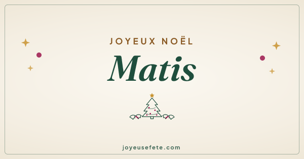 Image « Joyeux Noël Matis » au format large