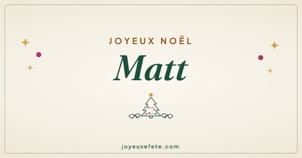 Image « Joyeux Noël Matt » au format large