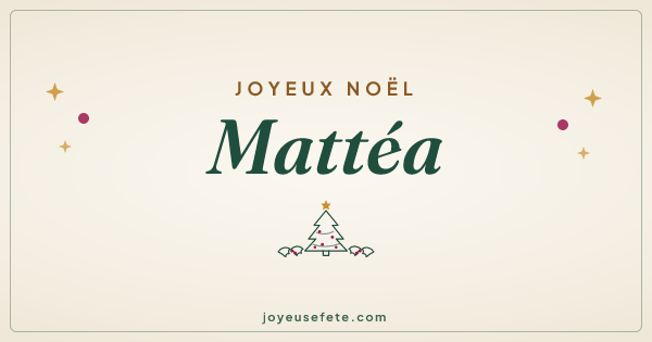 Image « Joyeux Noël Mattéa » au format large