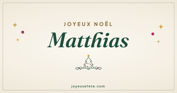 Image « Joyeux Noël Matthias » au format large
