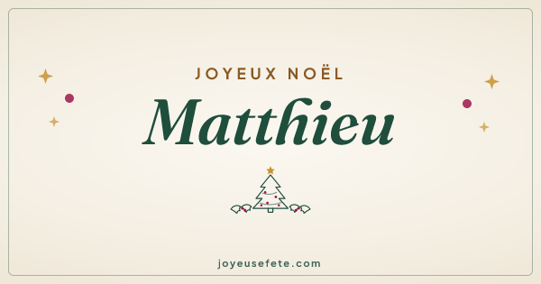 Image « Joyeux Noël Matthieu » au format large