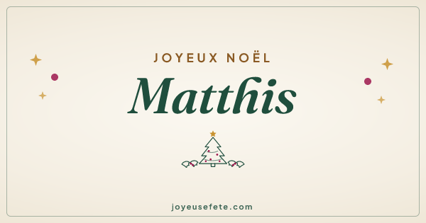 Image « Joyeux Noël Matthis » au format large