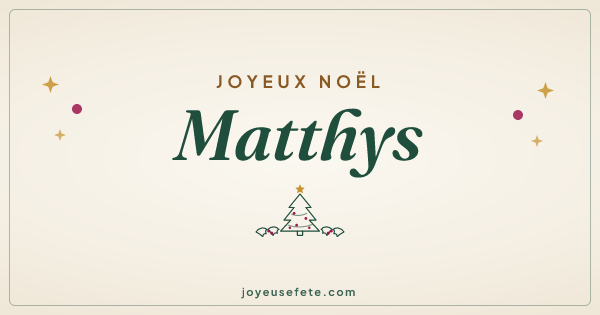 Image « Joyeux Noël Matthys » au format large