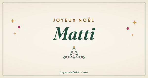 Image « Joyeux Noël Matti » au format large