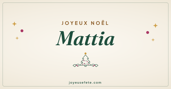 Image « Joyeux Noël Mattia » au format large
