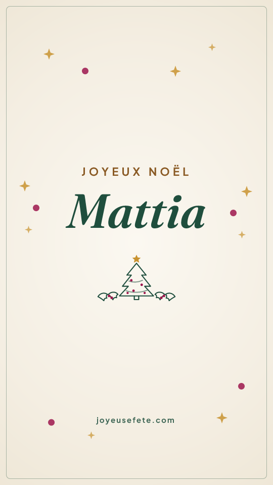 Image « Joyeux Noël Mattia » au format story
