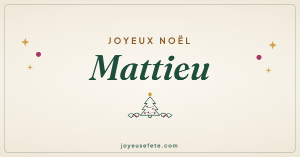 Image « Joyeux Noël Mattieu » au format large