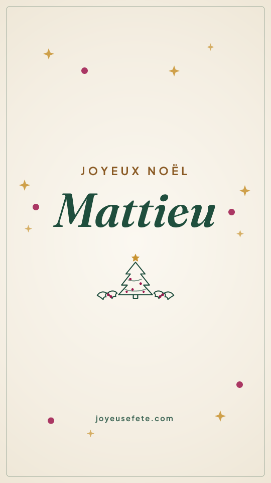 Image « Joyeux Noël Mattieu » au format story