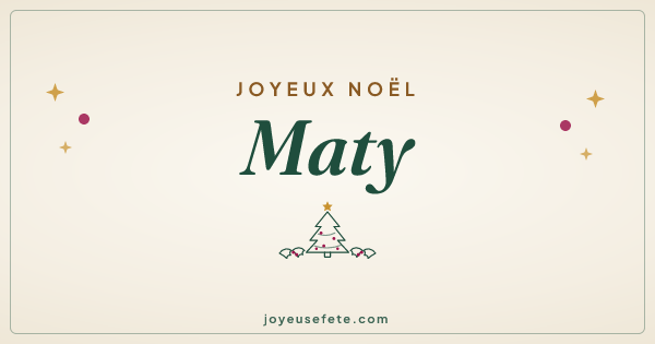 Image « Joyeux Noël Maty » au format large