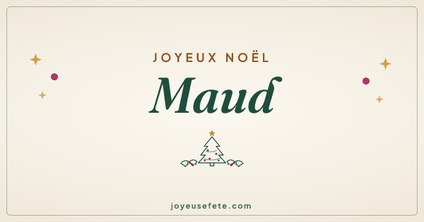 Image « Joyeux Noël Maud » au format large