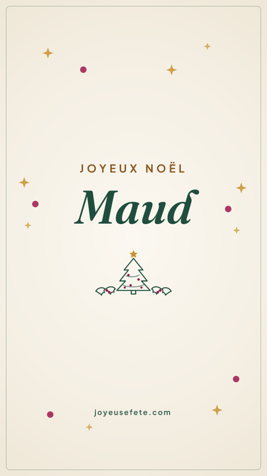 Image « Joyeux Noël Maud » au format story