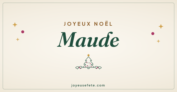 Image « Joyeux Noël Maude » au format large