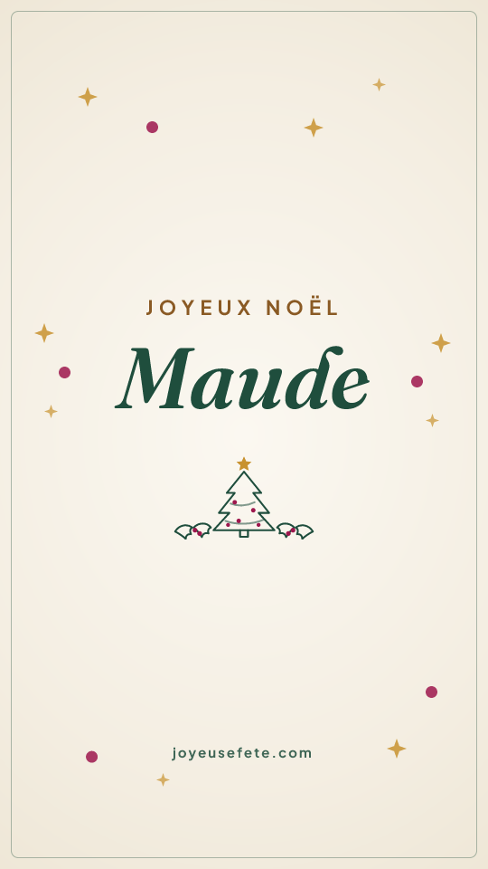 Image « Joyeux Noël Maude » au format story