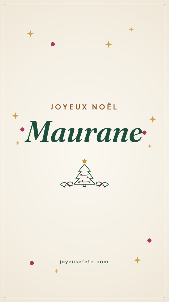 Image « Joyeux Noël Maurane » au format story