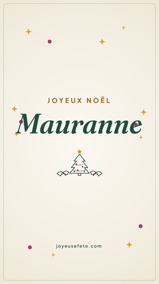 Image « Joyeux Noël Mauranne » au format story