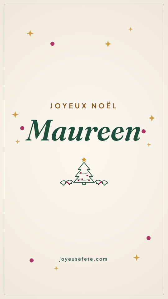 Image « Joyeux Noël Maureen » au format story