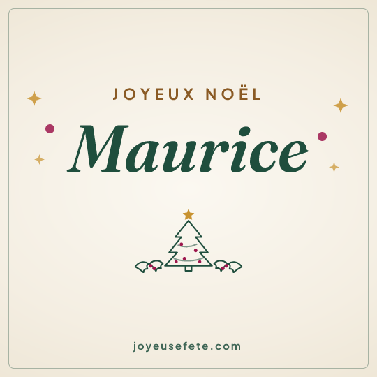 Image carrée « Joyeux Noël Maurice » pour WhatsApp