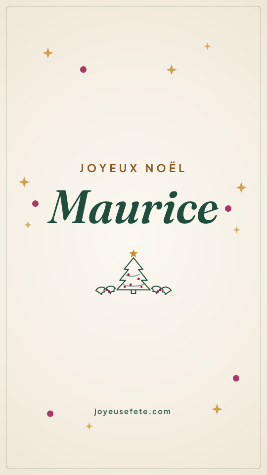 Image « Joyeux Noël Maurice » au format story