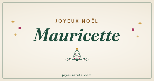 Image « Joyeux Noël Mauricette » au format large