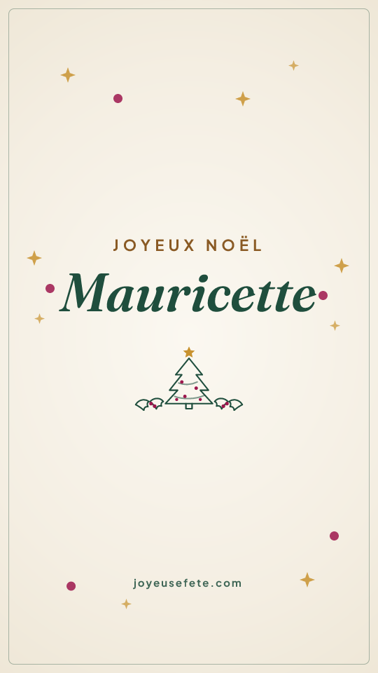 Image « Joyeux Noël Mauricette » au format story