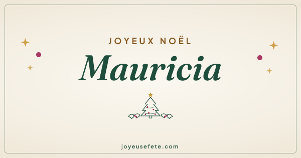 Image « Joyeux Noël Mauricia » au format large