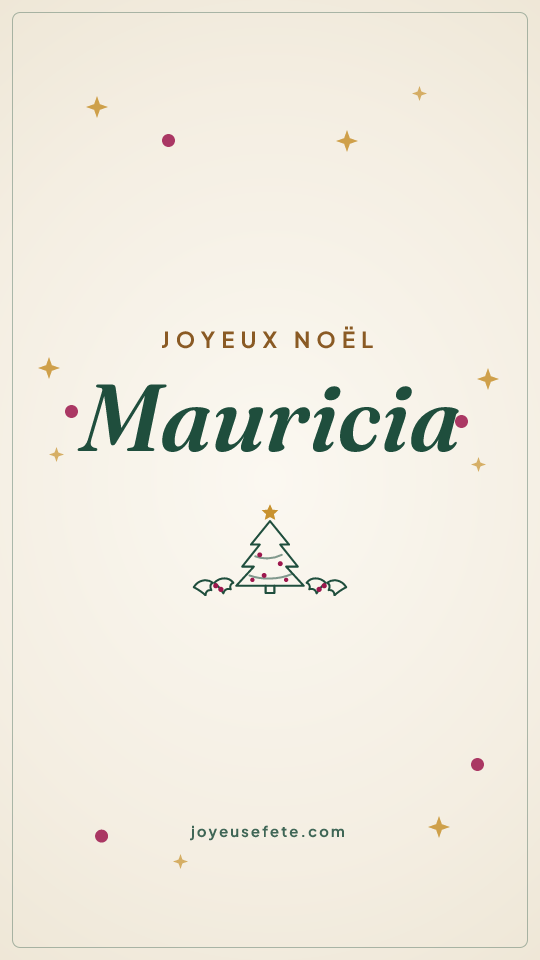 Image « Joyeux Noël Mauricia » au format story