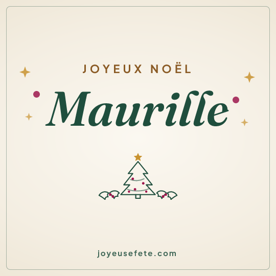 Image carrée « Joyeux Noël Maurille » pour WhatsApp