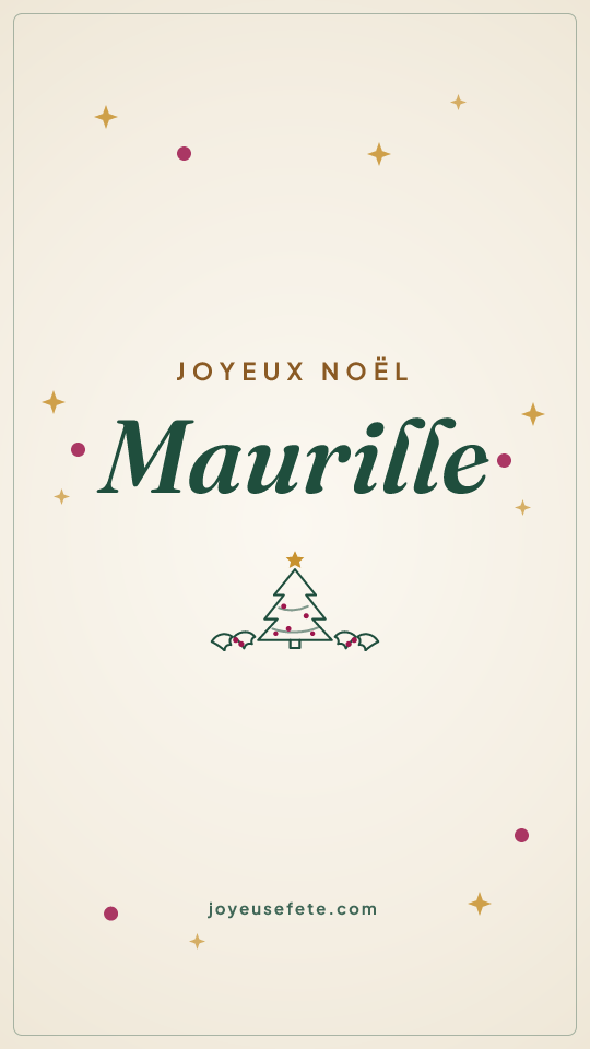 Image « Joyeux Noël Maurille » au format story